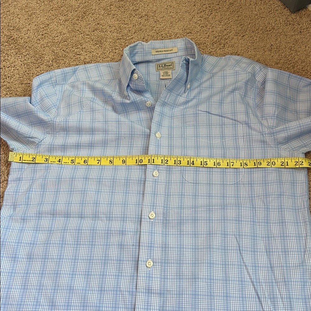L.L. Bean Men's Wrinkle-Free Pinpoint Oxford Cloth Shirt Size Mr View 5